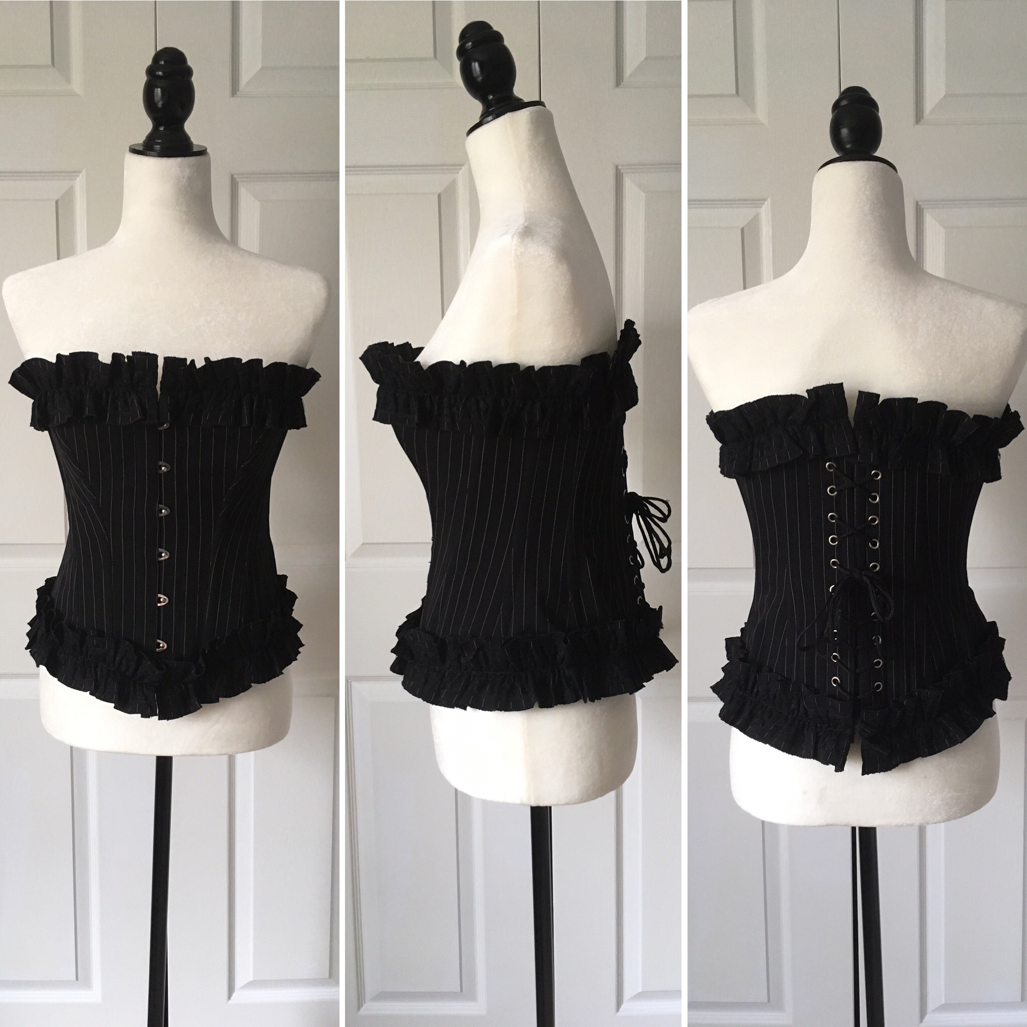 Heavy Red Pin Stripe Corset